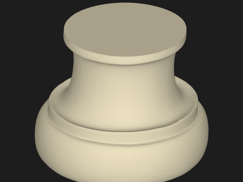 A pedestal made to carry a bust or figure.